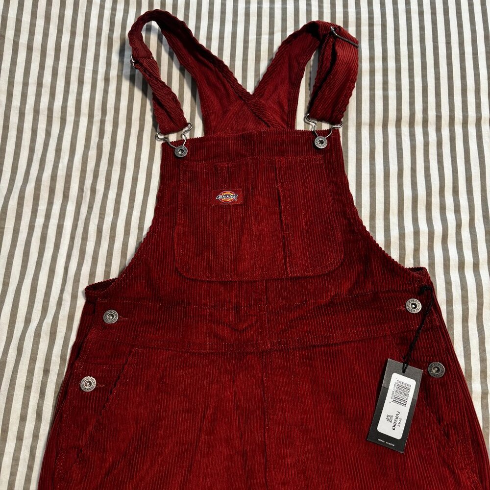 Womens Dickies Coduroy Bib Overalls
